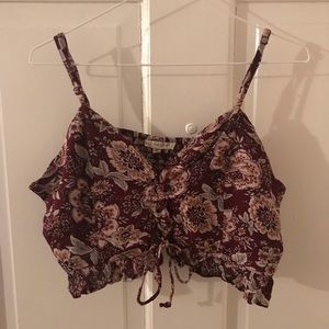 L.A. Hearts Floral Crop Too